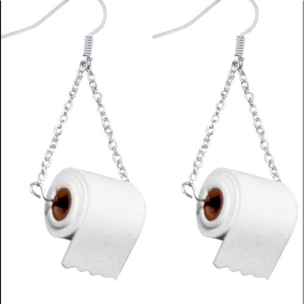Women’s jewelry earrings toilet paper polymer